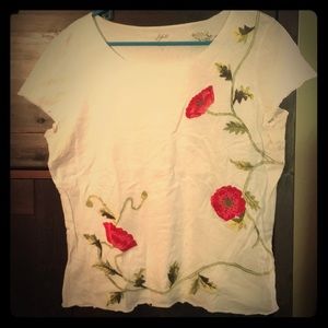 JJill artisan scoop neck tee